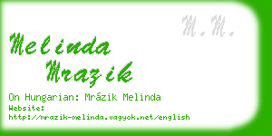 melinda mrazik business card
